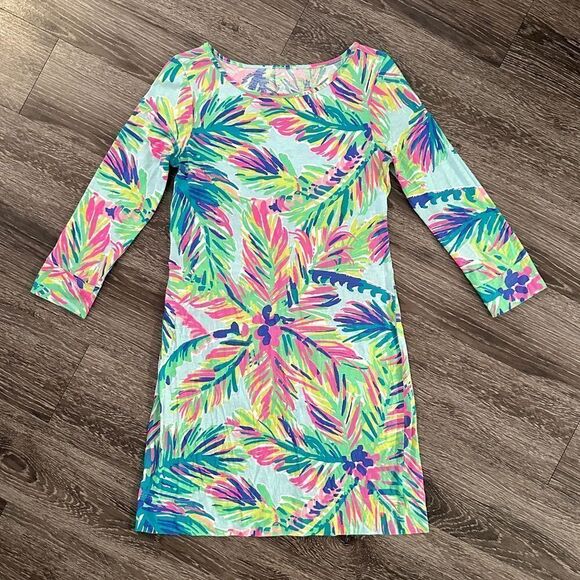 Lilly Pulitzer Marlowe Dress Island Time Palm Print - Picture 1 of 6
